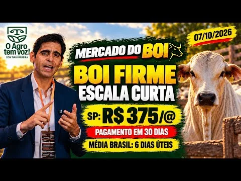 BOI FIRME, ESCALA CURTA! Quanto ofereceram pela arroba na sua região?